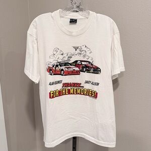 Vintage NASCAR Alan Kulwicki Davey Allison memorial tshirt size large